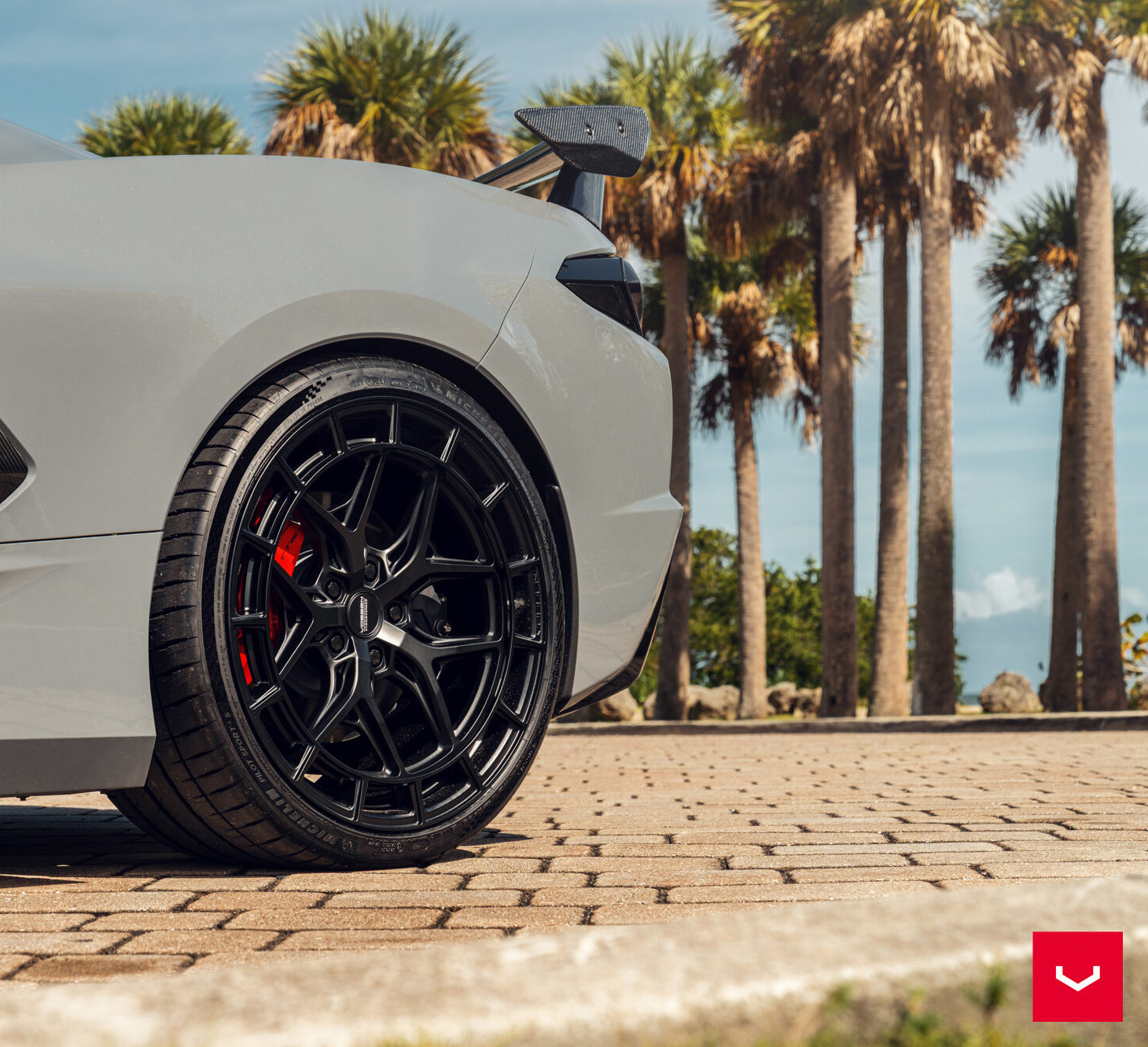 Vossen HFX-1 Gloss Black Wheel Set for 2020+ C8 Corvette (20x9