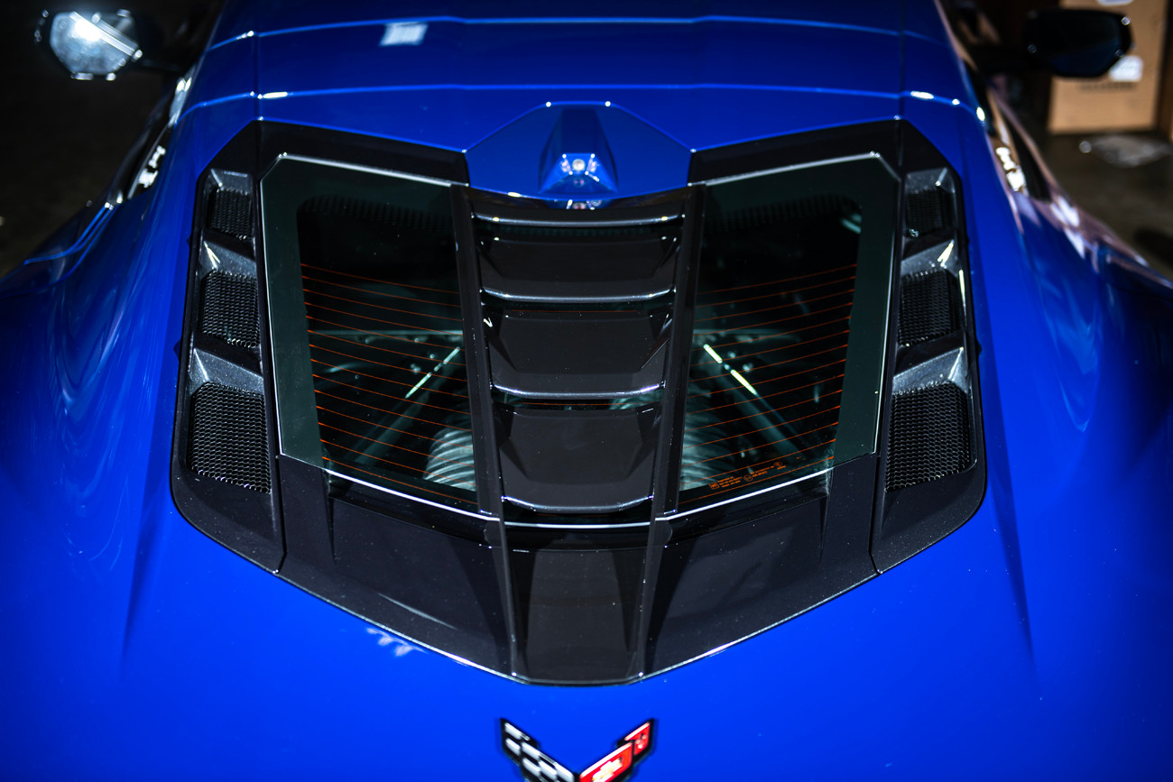EOS Carbon Flash Rear Window Louver Trim | 2020+ Corvette C8 Coupe