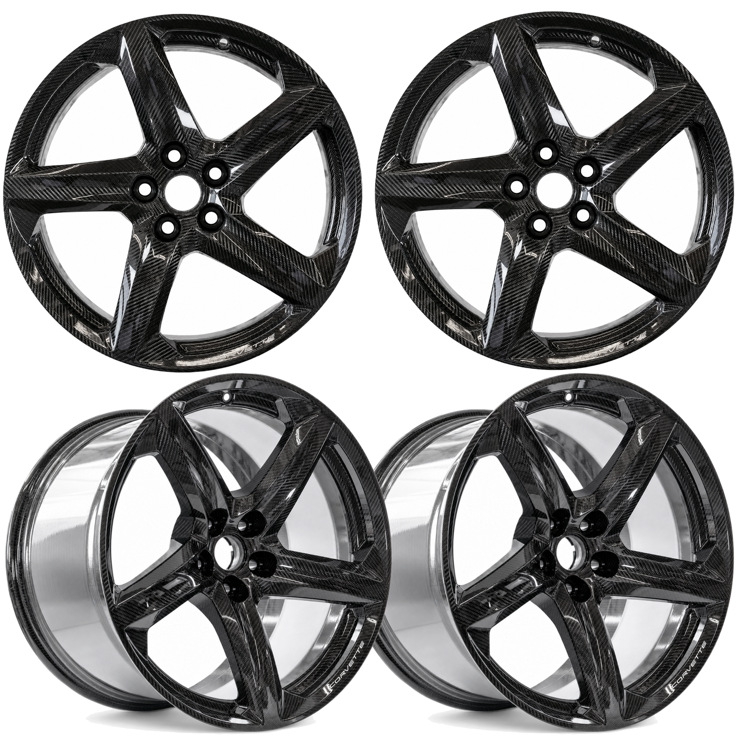 GM Exposed Carbon Fiber Wheel Set | 2023+ C8 Corvette Z06, E-Ray