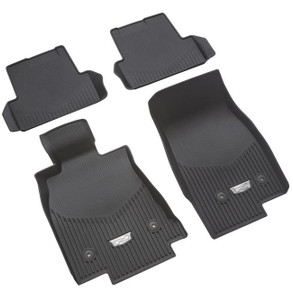 20-26 Cadillac CT4 Premium Front & Rear All-Weather Floor Mats (With Crest Emblem) - General Motors
