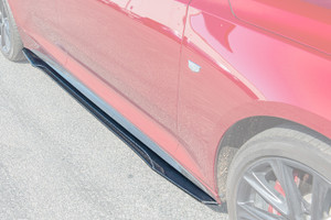 20-24-cadillac-ct5-v-sport-carbon-fiber-side-skirt-kit-eos installed on red cadillac ct5 sport