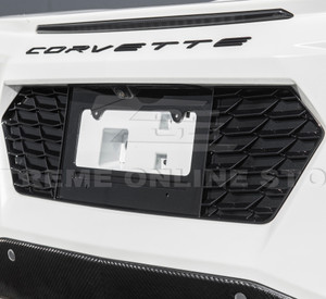 20-24-c8-corvette-carbon-flash-rear-license-plate-backing-insert-eos installed