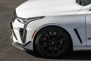 22-26 Cadillac CT4-V Blackwing Carbon Fiber Front Splitter & Dive Planes - EOS