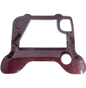 20-27+ C8 Corvette HTC Transparent Engine Compartment Lid (Red Carbon Fiber) - EOS