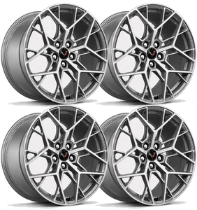 25-27+ C8 Corvette ZR1 20x10" & 21x13" Forged Titan Gloss Multi-Spoke Wheel Set (Includes 4) - General Motors
