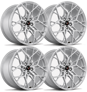 25-27+ C8 Corvette ZR1 20x10" & 21x13" Forged Sterling Silver Multi-Spoke Wheel Set (Includes 4) - General Motors