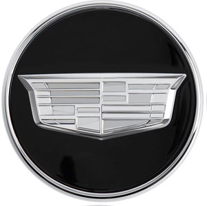 21-27+ Cadillac Escalade Monochrome Crest W/ Polished Trim Center Cap Set (Includes 4) - General Motors