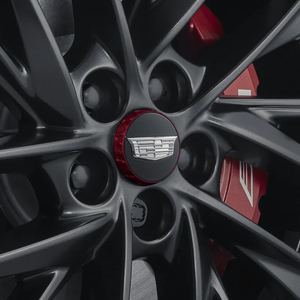 20-25-cadillac-ct4-ct5-red-raised-center-cap-set-includes-4-general-motors installed