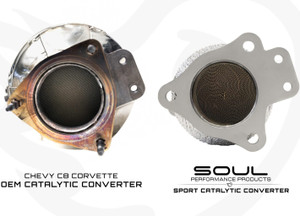 20-26 C8 Corvette LT2 High-Flow Sport Catalytic Converters - Soul Performance