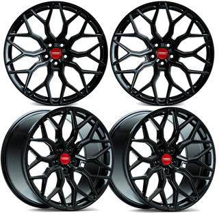 Vossen HF2 Gloss Black Wheel Set for 2020+ C8 Corvette (20x9 / 21x12)