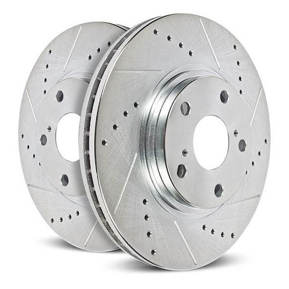 20-25+ C8 Corvette Front Evolution Drilled & Slotted Zinc