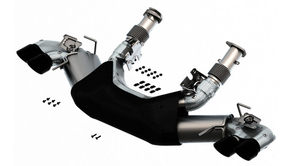 20-26-c8-corvette-cat-back-exhaust-includes-npp-s-type-borla-exhaust black chrome tips