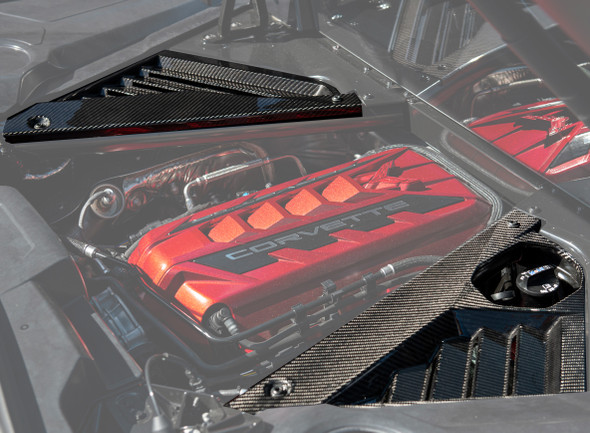 20-27+ C8 Corvette Engine Bay Panels (Carbon Fiber) - EOS