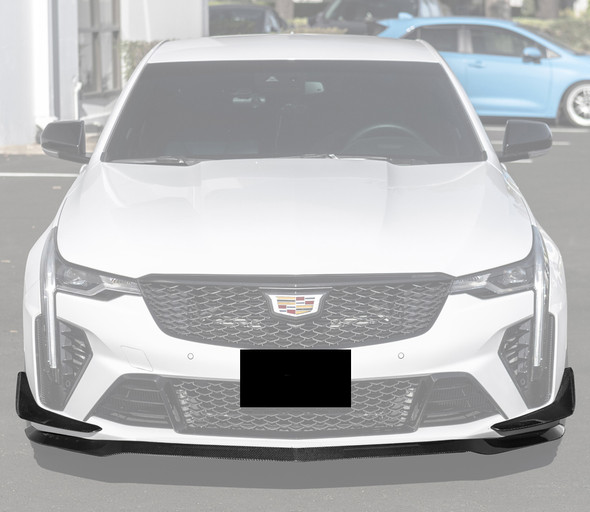 22-26 Cadillac CT4-V Blackwing Carbon Fiber Front Splitter & Dive Planes - EOS