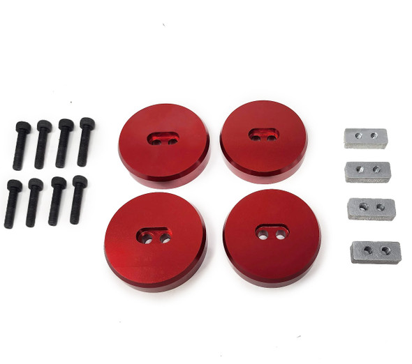 20-27+ C8 Corvette Lift Pad Set (Red)(Includes 4) - Wildhammer Motorsports