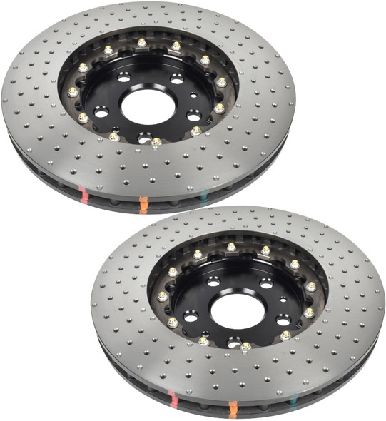 20-26-corvette-c8-z51-t3-5000-2-piece-front-rotors-drilled-dimpled-includes-2-dba-brakes