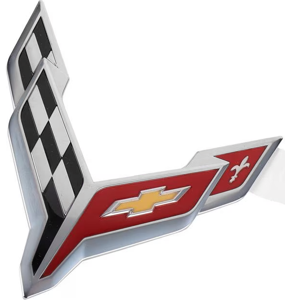23-27+ C8 Z06/Grand Sport/ZR1 Corvette Rear Trunk Emblem (Convertible)(Polished) - General Motors