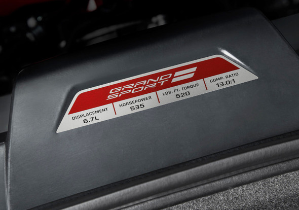 26-27+ C8 Corvette Grand Sport Engine Plaque - General Motors