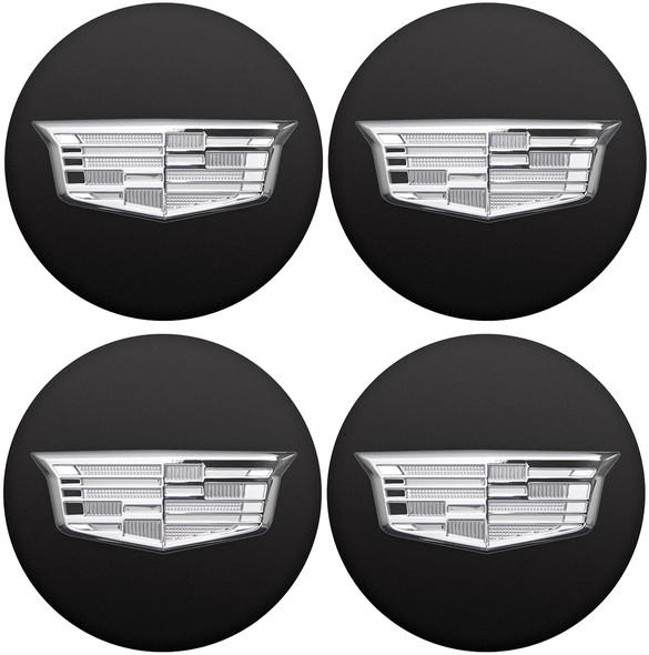 21-27+ Cadillac Escalade Chrome Crest Center Cap Set (Includes 4) - General Motors