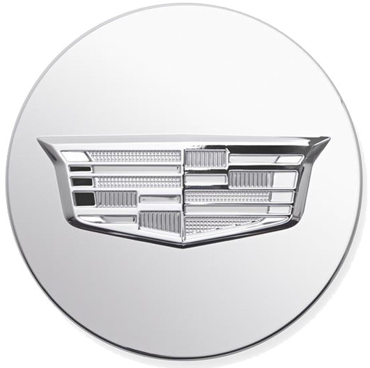 21-27+ Cadillac Escalade Chrome Crest Silver Center Cap Set (Includes 4) - General Motors