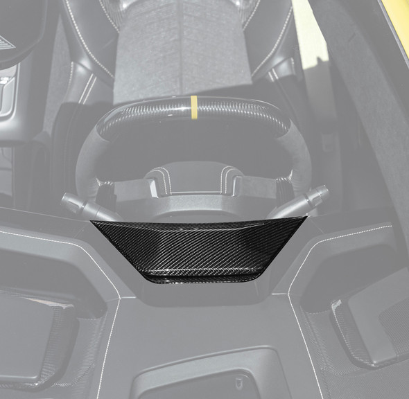 26-27+ C8 Corvette Carbon Fiber Upper Dash Trim Panel - EOS