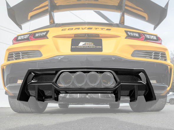 23-27+ C8 Corvette Z06/ZR1/Grand Finned Rear Diffuser (Carbon Flash) - EOS