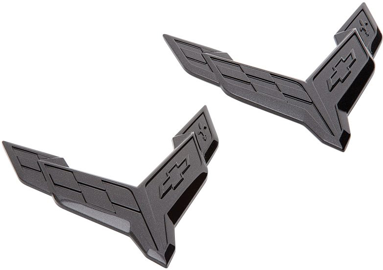 GM 86563255 Carbon Flash Cross Flags Emblem Set | 2023+ C8 Z06