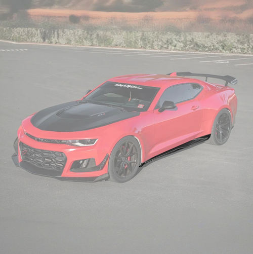 17-24 Camaro ZL1 Carbon Fiber Side Skirt Overlays (Includes 2