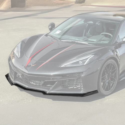 FLIP-683-V2-ABS | Carbon Flash 3-Piece Front Splitter for 2023+ C8