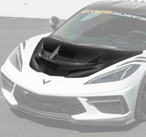 HOOD-1279-BKCF | ZR1 Style Double-Sided Carbon Fiber Hood for 2020