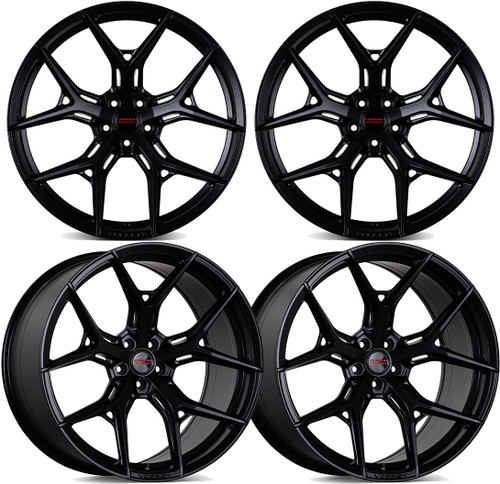 Vossen HF5 Satin Black Wheel Set for 2023+ C8 Corvette Z06 & E-Ray