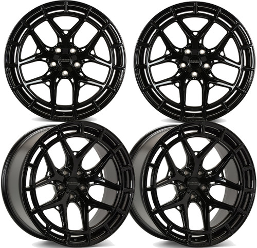 Vossen HFX-1 Gloss Black Wheel Set for 2020+ C8 Corvette (20x9