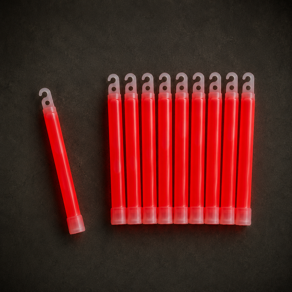 Cyalume 6″ Red Military ChemLights – 10 Pack