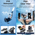 USAMS 7.2 Inch IPX8 Waterproof Phone Bag with Lanyard - Clear Universal Swimming Beach Pouch - 4