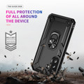 50 x Black 360 Degree Ring Stand Cases with Tempered Glass For Galaxy A37 5G