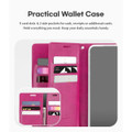 Hot Pink Mercury Mansoor Flip Wallet Card Holder Case For Galaxy A17 5G - 7