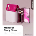 Hot Pink Mercury Mansoor Wallet Card Holder Case For Galaxy A57 5G - 6