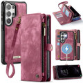Red Galaxy S26 Ultra CaseMe 008 wallet case with detachable magnetic phone shell