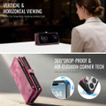 Red Galaxy S26 Ultra wallet phone case with removable magnetic inner cover