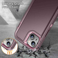 Purple iPhone 14 heavy duty phone case non-slip textured grip