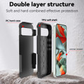 Black Google Pixel 9 Pro hybrid PC TPU shockproof case construction