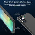 Black Galaxy S25 rugged armour case with raised screen and camera edges