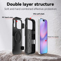Black iPhone 17 Pro RedPepper protective case side grip and button details
