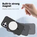 Black iPhone 17 hybrid PC TPU protective case with magnetic ring