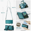 Blue Samsung Galaxy S26 FE CaseMe C36 Wallet Case - Open View