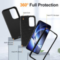 Black Galaxy S26 FE defender case side view with covered buttons and ports