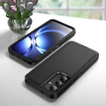 Black Galaxy S26 FE rugged defender case drop protection features