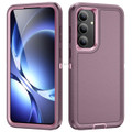 Purple Galaxy S26 FE military grade defender case front and back view