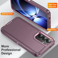 Purple Galaxy S26 FE rugged shockproof case showing screen and camera protection