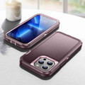 Purple iPhone 12 rugged defender case drop protection features